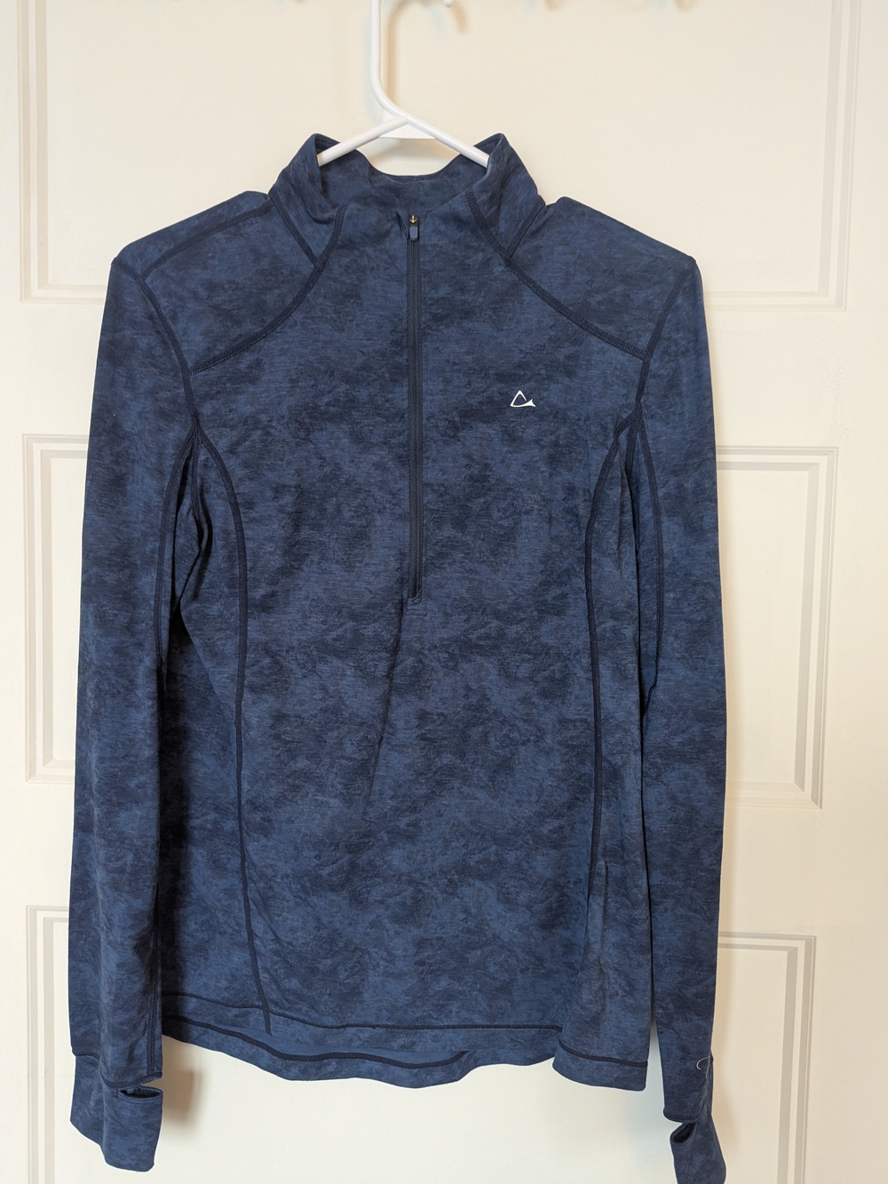 Paradox Navy Zip-Front Cowl Turtleneck Pullover